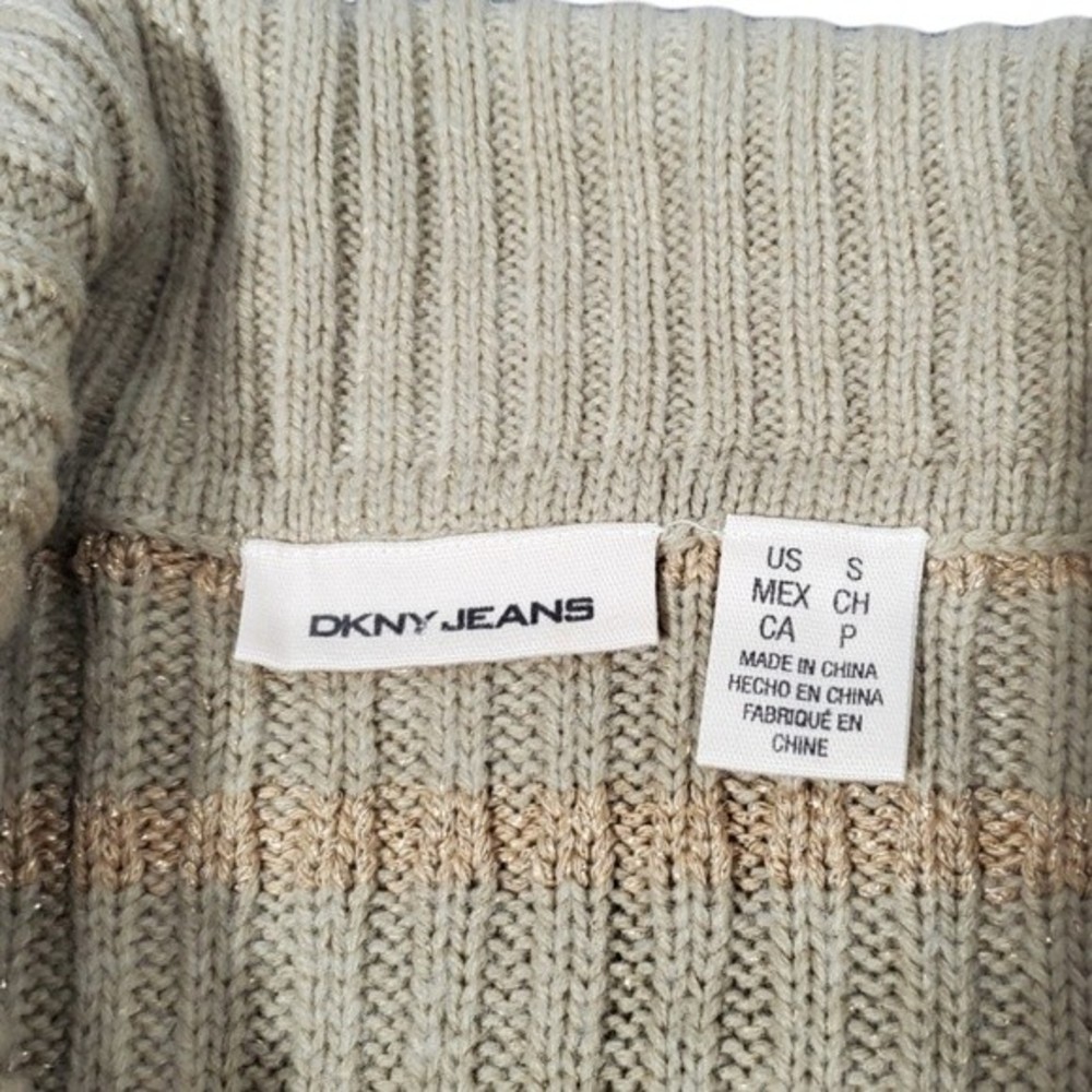 DKNY Cable Knit Tan Sweater Top - Picture 5 of 5